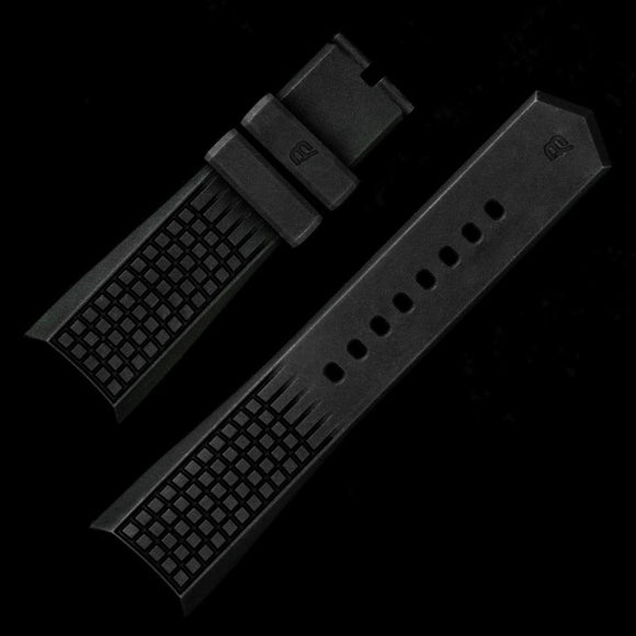 Black Rubber Watch Strap
